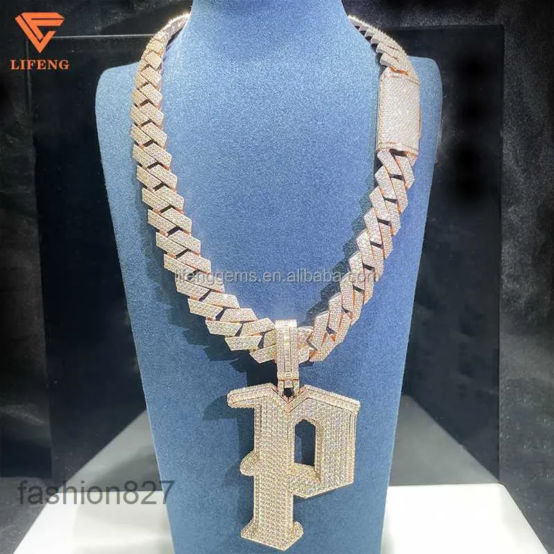 Custom Hot Design Hip Hop Luxury Jewelry 925 Silver Vvs Fine Jewelry Man Pendant Necklace for Roper
