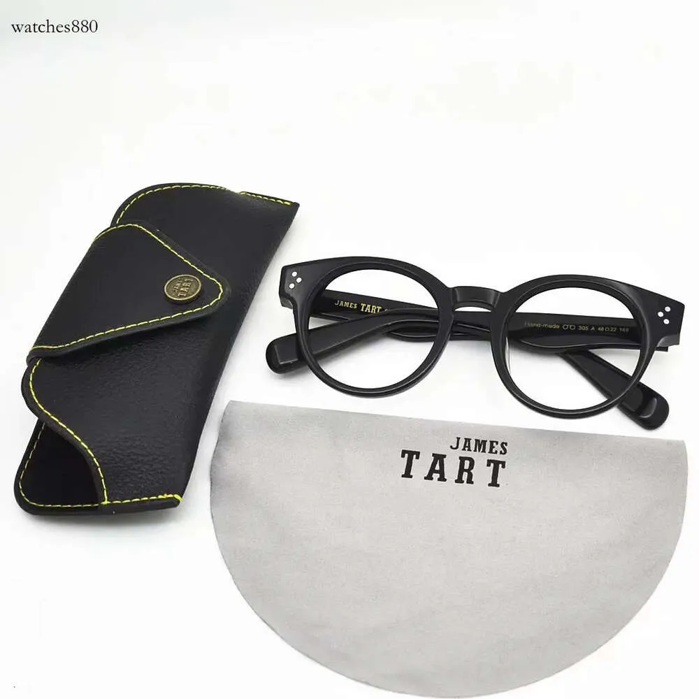 James Tart 305 Optyczne okulary dla unisex retro w stylu retro lekkie jasnokątne płyty okrągłe pełną ramkę z pudełkiem