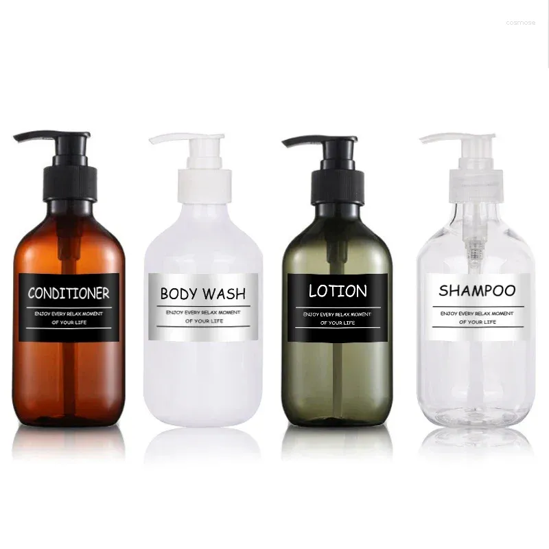 Dispensateur de savon liquide 300 ml / 500 ml de bouteille rechargeable shampooing Hand Lotion Pump Continer Wash Rangement Bouteilles