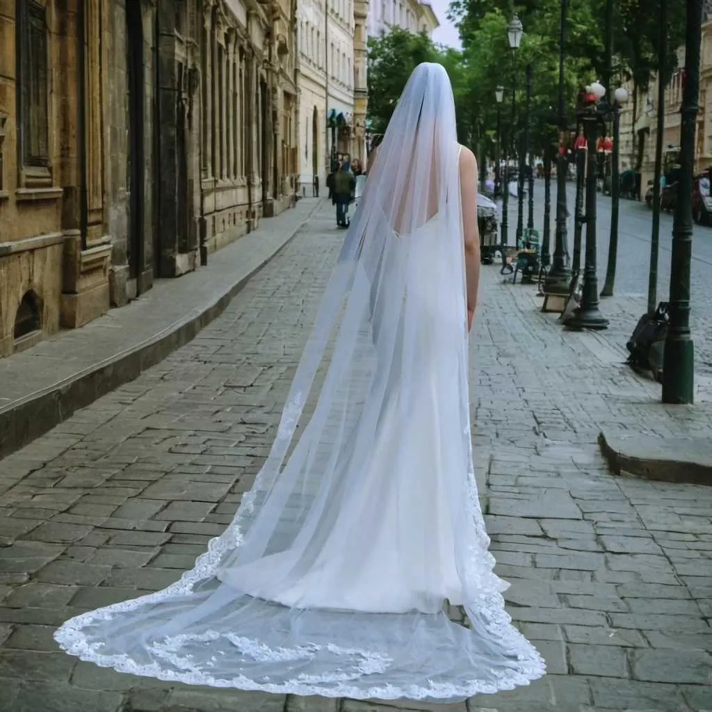 Hair Jewelry V163 Love Shape Veil Long Bridal Veils Cathedral 1 Tier Lace Appliques Edge Mantilla Wide Wedding_voghion.com