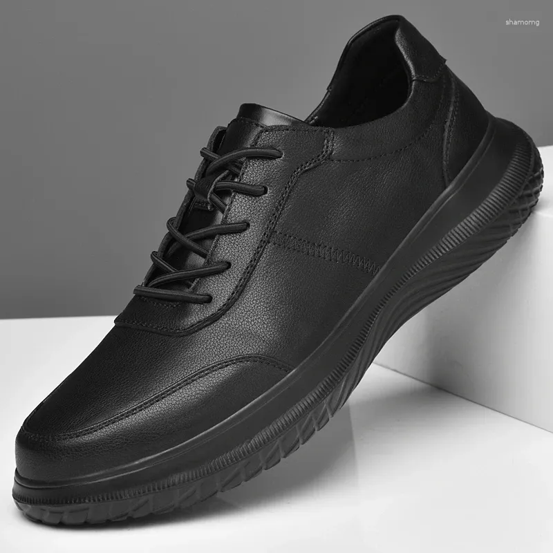 Chaussures décontractées printemps automne hommes lacets up oxfords loisir blanc doux mocassins cuir mocassins plus hauts baskets