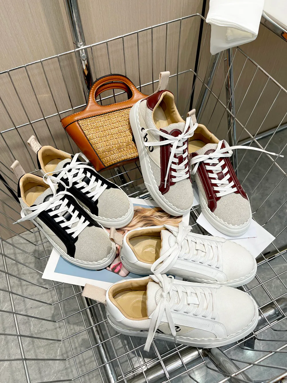 Designer canvas sneakers sales