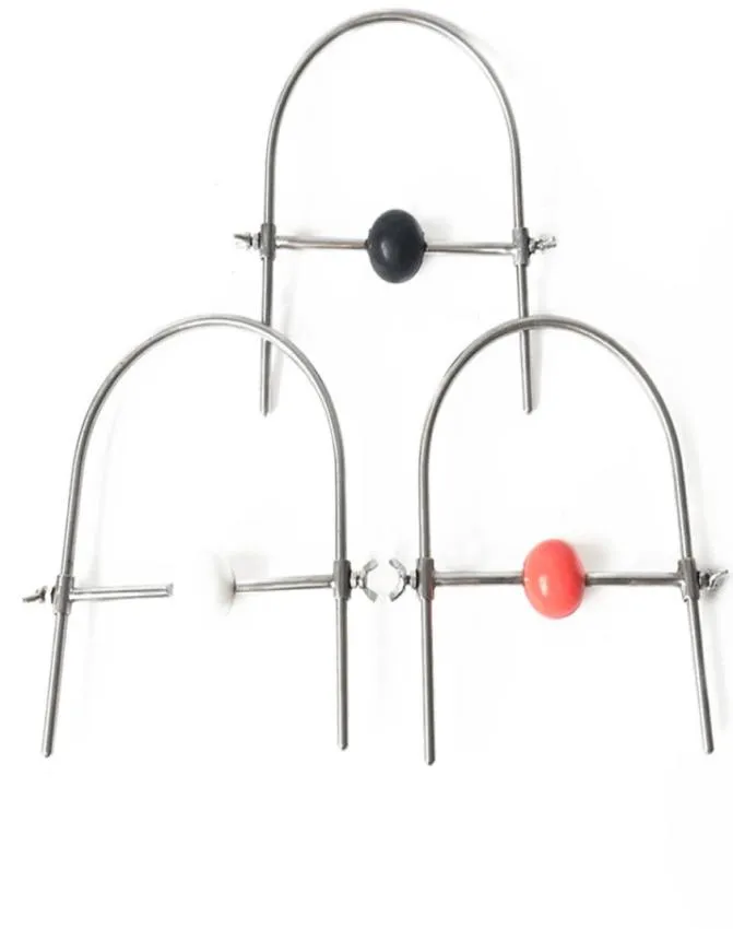 Boule bouche ouverte en métal Gag Selon en acier inoxydable Bondage des esclaves dans les jeux pour adultes pour les couples Fetish Sex Toys for Women Men G6309293