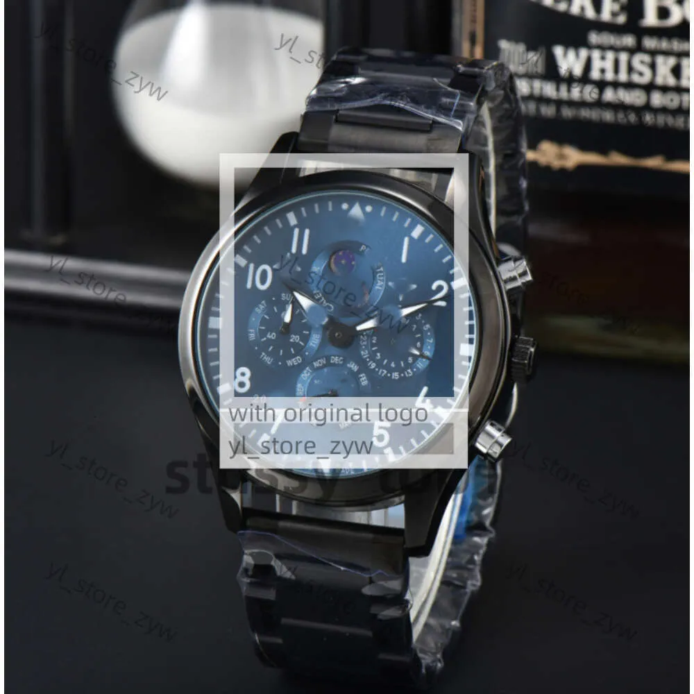 AAA Jakość Iwcity Watch Zatrzymaj luksusowe męskie zegarki Pilot Watches Auto Mechanical Uhren Super Luminous Data Watchmen skórzany pasek Montre Luxe CDP es Men Ff5
