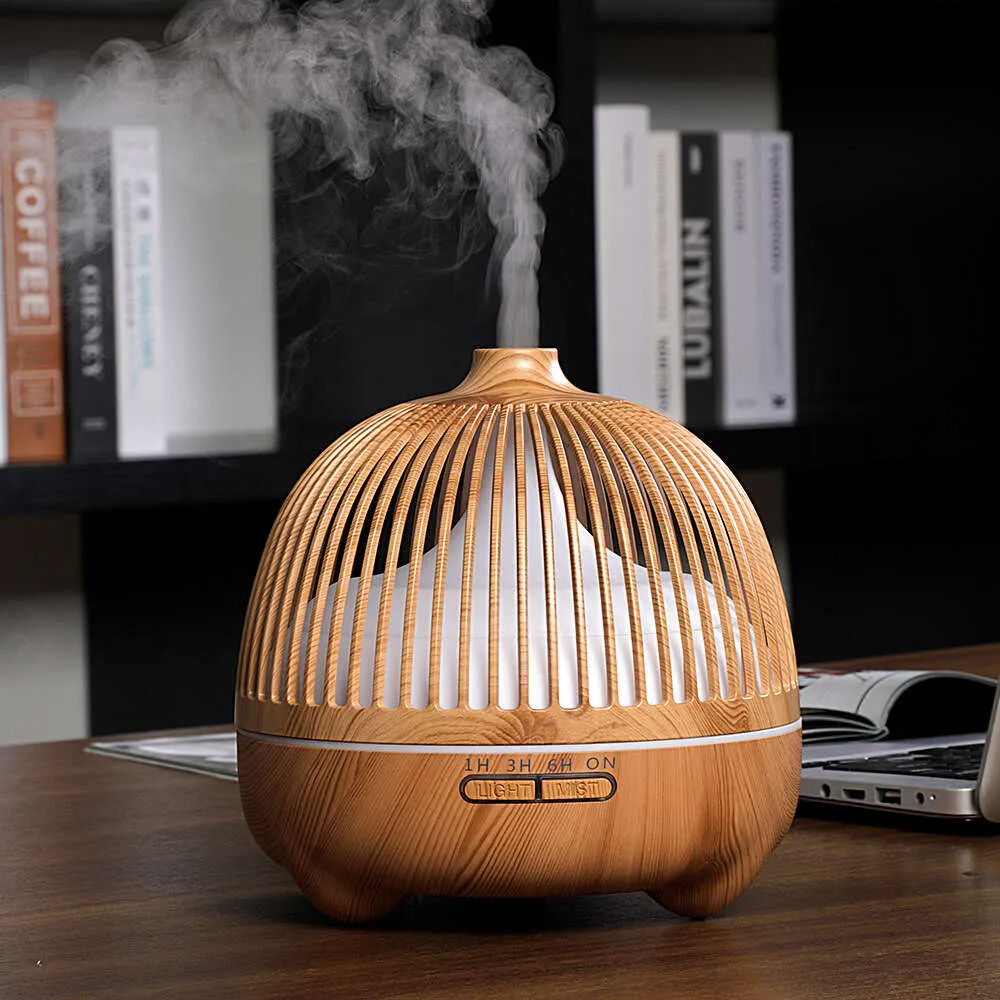 Modèle privé nouveau Creative Bird Cage 550 ml d'huile essentielle Aromatherapy Bureau Hine et Home Night Light Humidificateur Air atomiseur