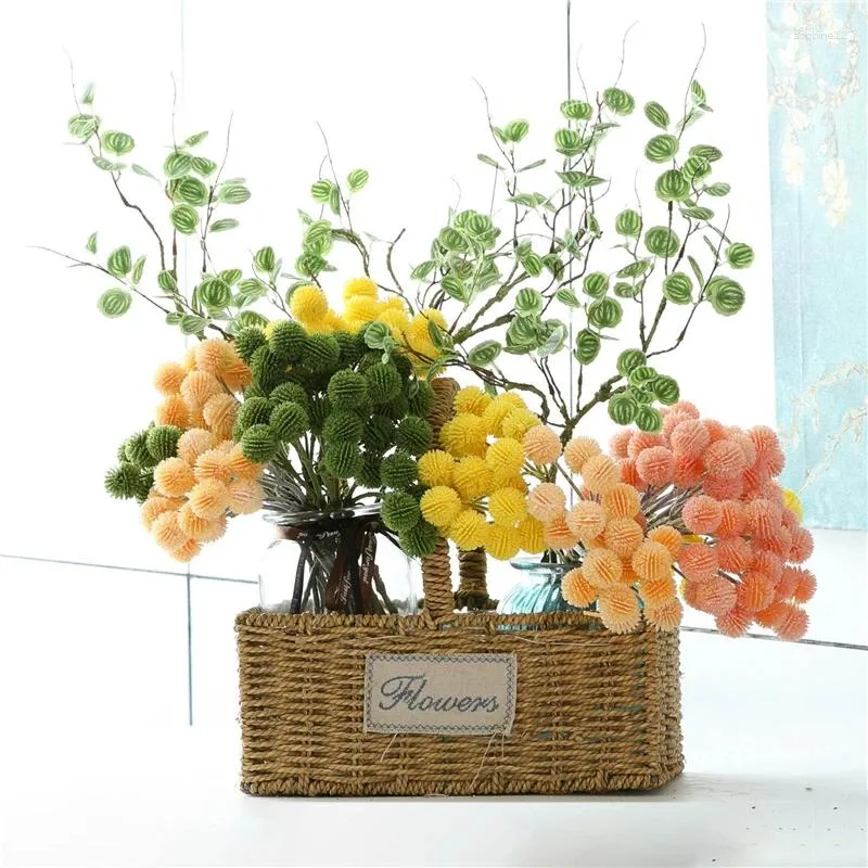 Декоративные цветы растения Реалистичные искусственные бонсай серо -чертополох красивый домашний сад украсить