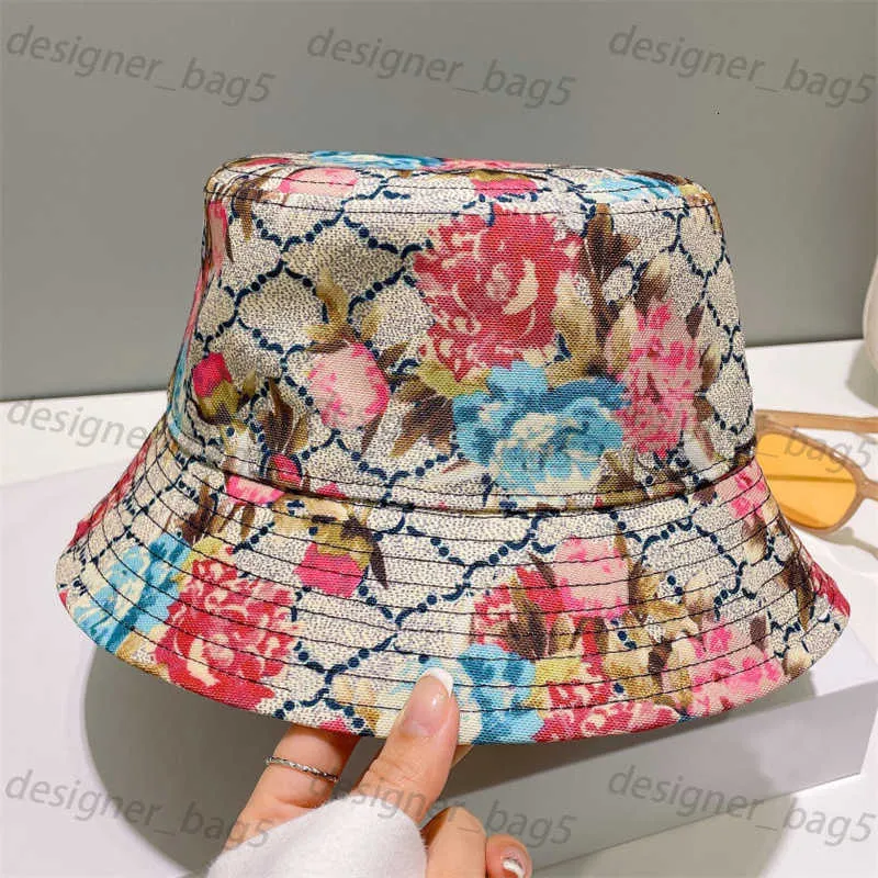 Cappelli da design Cappelli a cappello piatto per secchio per uomini da donna Stampa Flower Capball Cappelli da sole estate Cappelli da sole di lussuoso marchio BAP BAP BALL