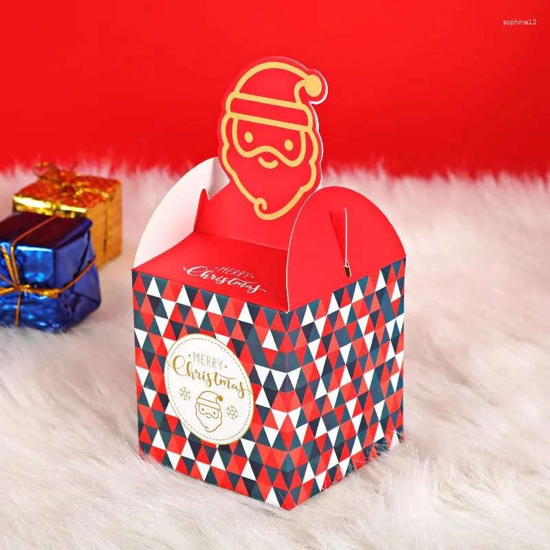 Wrap regalo 16 Styles Baschetta per imballaggio natalizio Borsa portatile Cartoon Colorful Babbo Natale Custodia Candati Biscuiti Biscuits Nut Wapping Contene