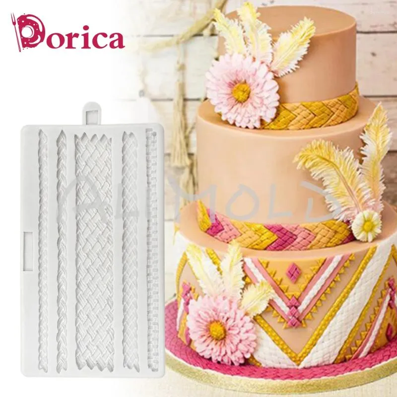 ベーキング型到着織りパターンシリコン型フォンダンシュガークラフトチョコレートケーキ型装飾ツールキッチンアクセサリー