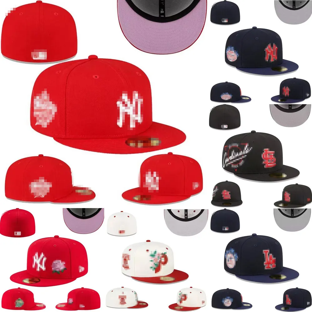 Baseball en gros pour hommes designer chapeau toute broderie d'équipe Logo sport mondial patchée complète chapeaux cousés tailles 7-8 Commande de mixage