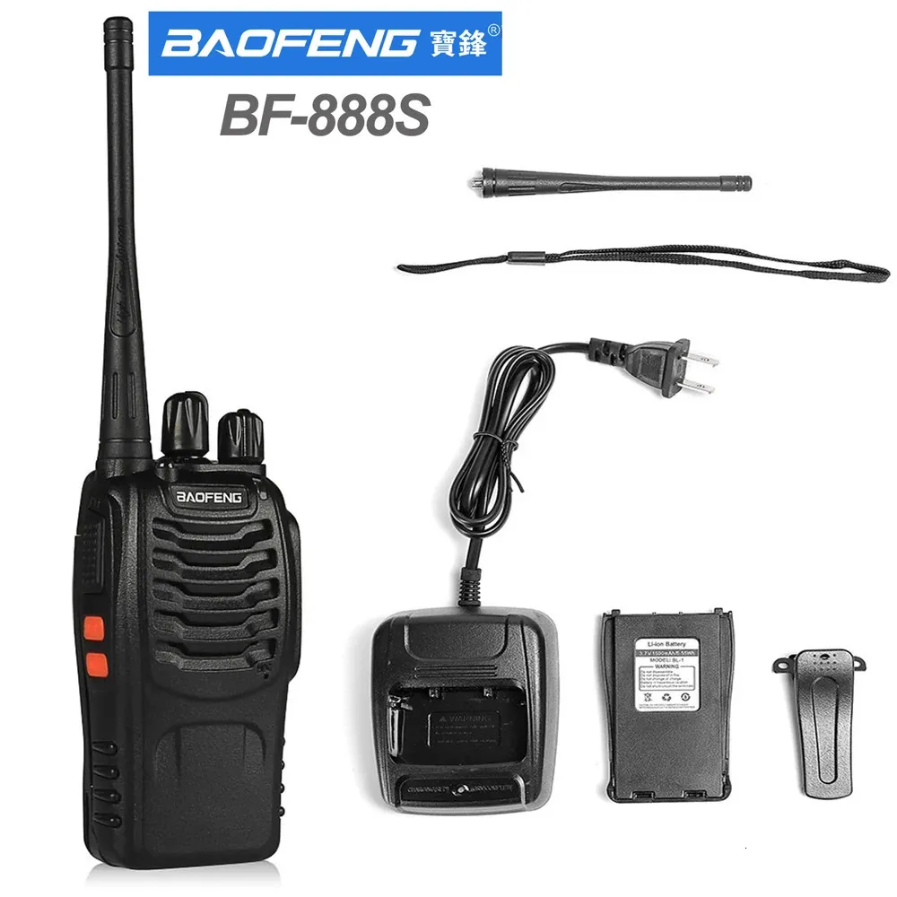 1pcs Baofeng Interphone BF 888s Walkie Talkie UHF 400470MHz Portable Portable Radio 16 Canaux de communication 240510