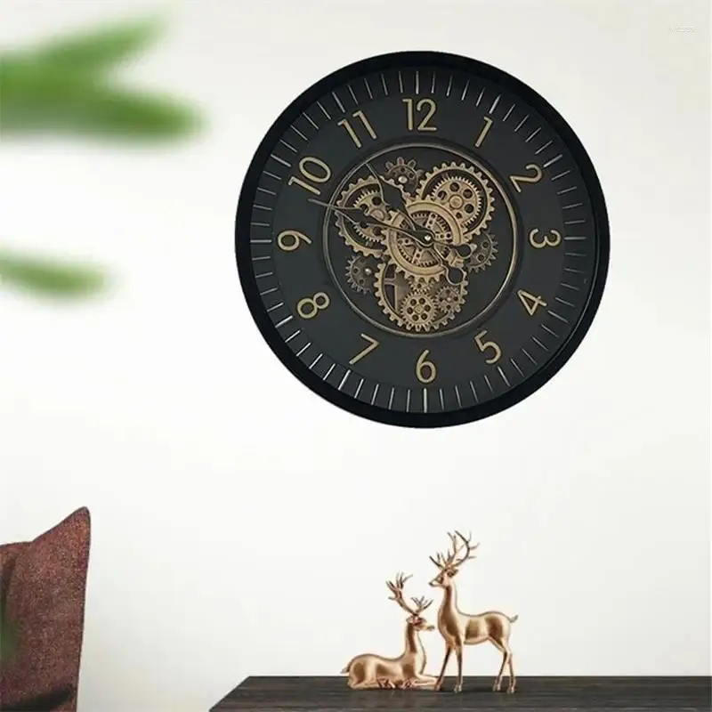 Väggklockor stor metall Gear Clock Modern Creative Vintage Silent Home Decor Retro Living Room Decoration Gift