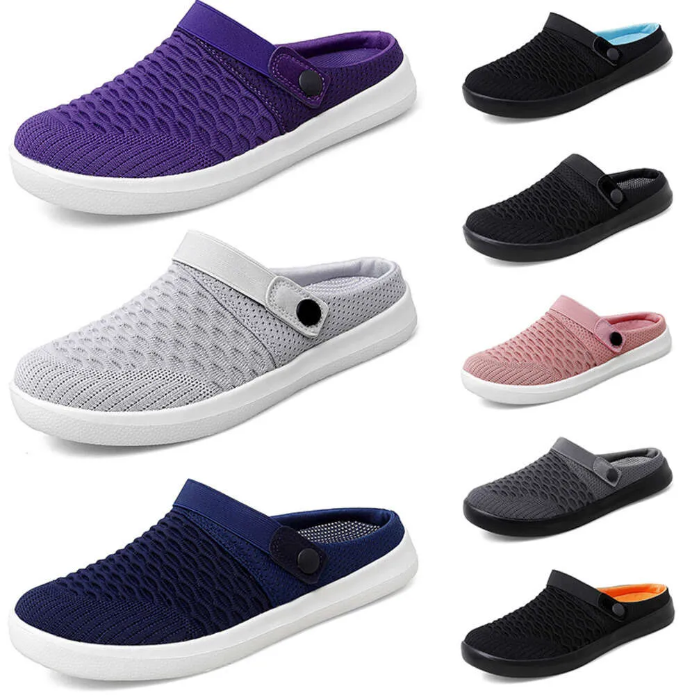 Pantofole cuscini slip-on estate donne scarpe antriskid traspirabili a passeggiate scuro viola nera grigio viola piattaforma scintille cunettine cuneo sneaker gai femmina