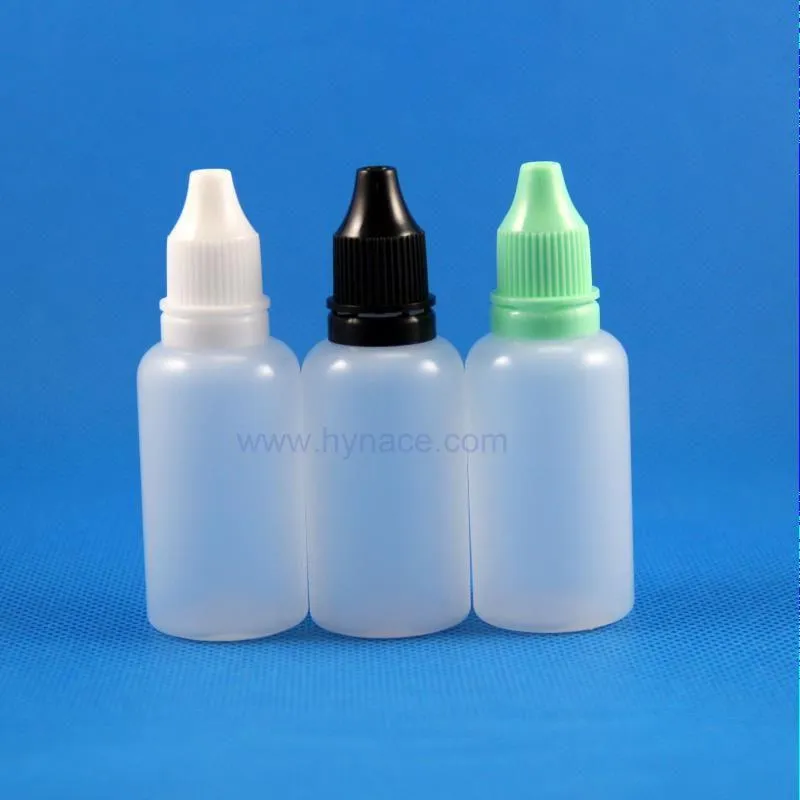 30 ml LDPE Plastique Plastic Propper bouteilles avec tampons Bouchons TIBS VAPE