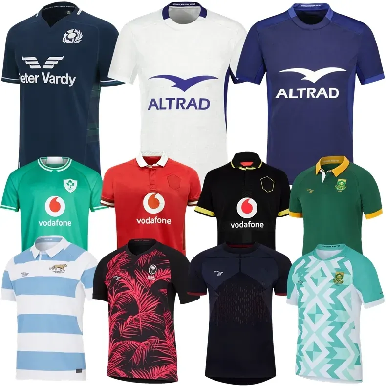 2024 Fiji Giappone Irlanda Rugby Jersey 23 24 25 Scozia Sud Englands Africano Australia Argentina Home Away French Waleser alternativa SCHITTA RUGBY S-5XL