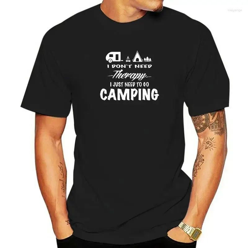 Polos masculins Je n'ai pas besoin de thérapie de camping T-shirt Life Camp S T-shirt Happy Funny Traveler National Forest Graphic tee