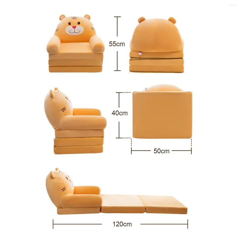 Couvre-chaise Couvre les tout-petits couvercles pliables couvercle en fauteuil pour le décor de la chambre à coucher