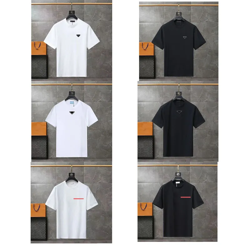Designer de camiseta masculina Black e branco de mangas curtas de alta qualidade Padrão de letra bordada de qualidade 100% Camisa de pólo de algodão puro Top de casal