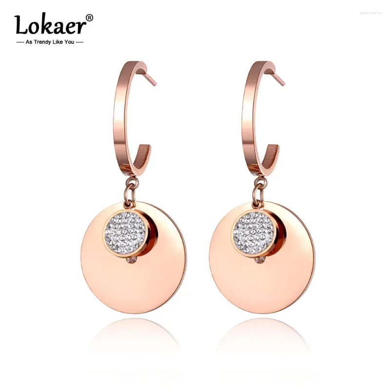 Stud Earrings Trendy Stainless Steel Drilling Disc Bohemia Clay Shiny Rhinestone Creative Jewelry For Women E19104