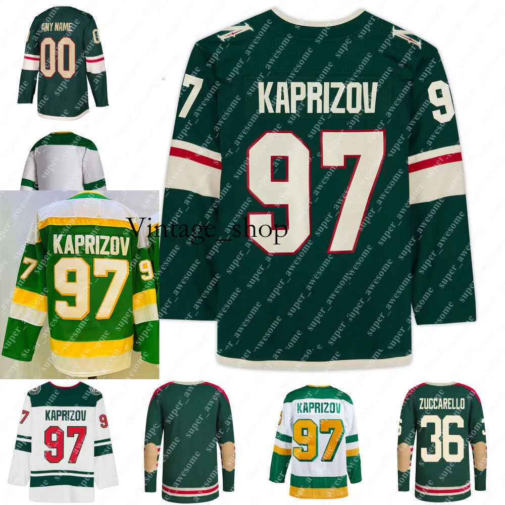 Vin 97 Kirill Kaprizov Jersey Marcus Foligno Matthew Boldy Mats Zaccarello Kevin Fiala Joel Eriksson Ek Jared Spurgeon Matt Dumba Marc-Andr