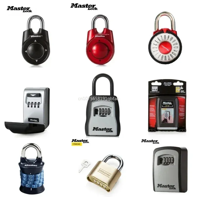 Master Lock Portable Palle d'échappement Room Lock Gym École Club Cabinet Lock combinaison Crochet Hook Safety Storage Box 240422