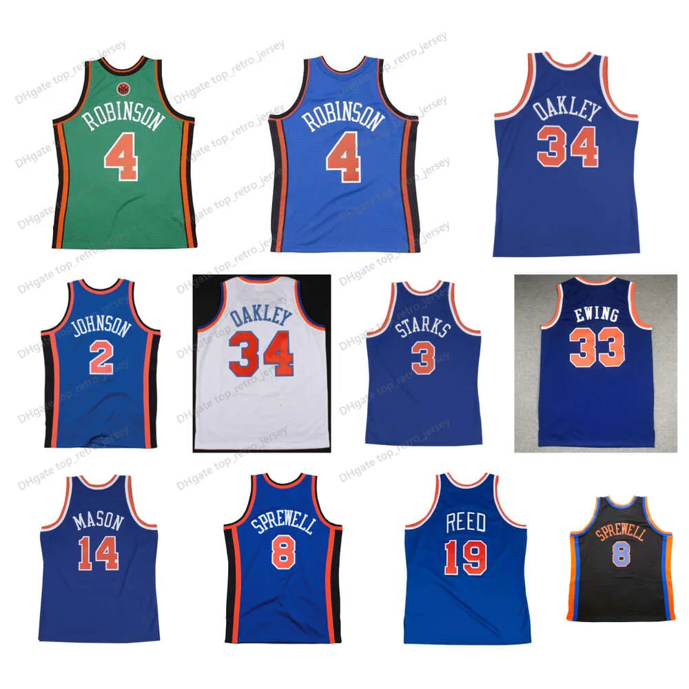 Knick Nate Robinson Patrick Ewing Basketball Jersey New John Starks York Phil Jackson Larry Johnson Latrell Sprewell Willis Reed