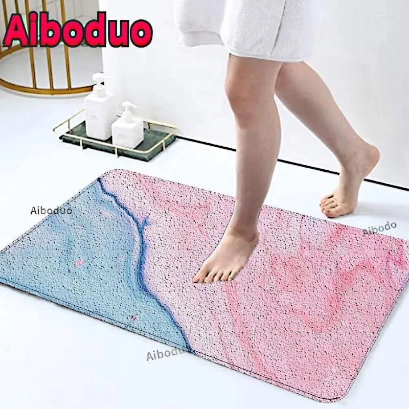 Bath Mats Pink Girly Carpet Living Room Sofa Coffee Table Abstract Gradient Simple Bedroom Bedside Rug Floor Mat Tapis De Chambre