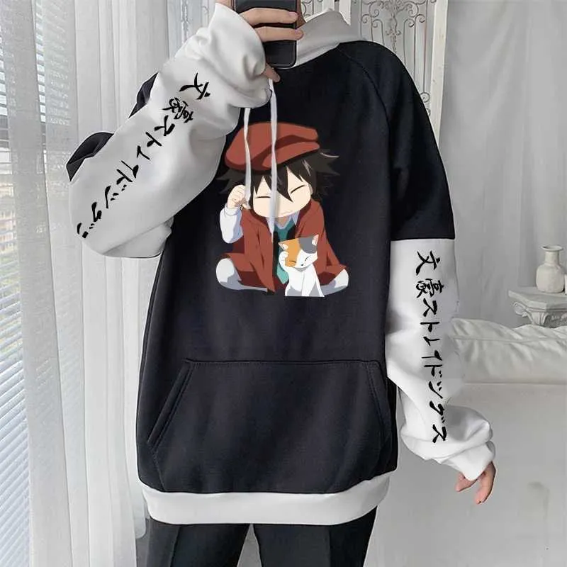 Erkek Hoodies Sweatshirts Anime Bungo sokak köpekleri kawaii çocuk edogawa rampa baskı hoodies harajuku karikatür strtwear uzun slve artı beden sweatshirt t240510
