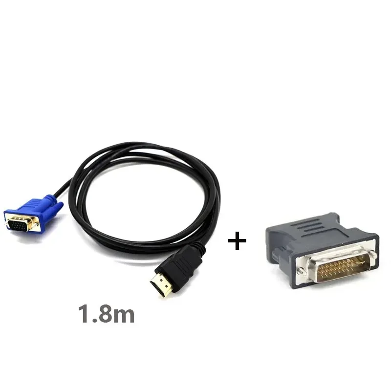 DVI VGAメスアダプターDVI-Iプラグ24 + 5 PからVGAジャックアダプターHDビデオグラフィックカードコンバーターPC HDTVプロジェクター用