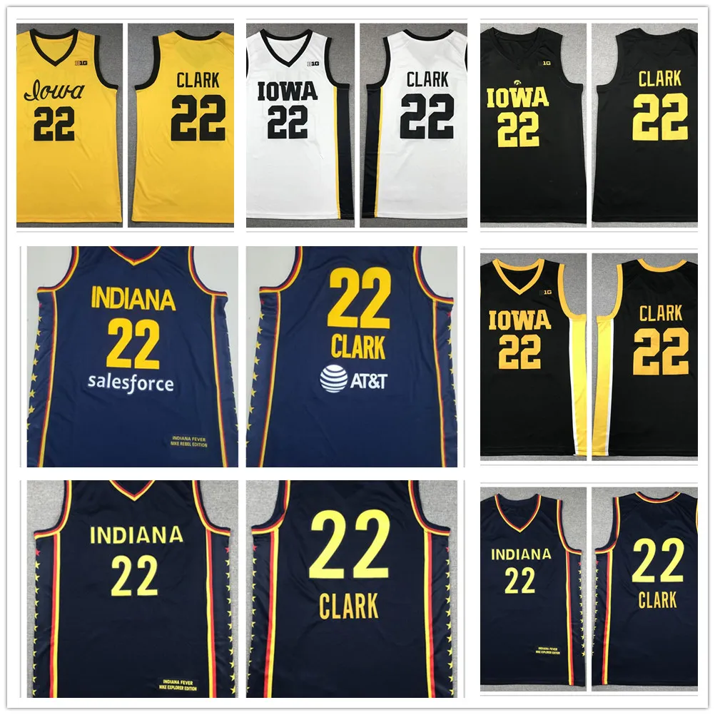 22 Caitlin Clark Maglie 2024 Final Four Women Basketball Jersey Iowa Hawkeyes Draft Pick No.1 Indiana Fever Men Lady Youth