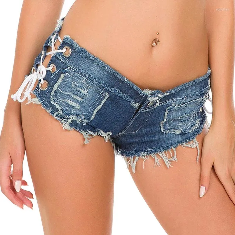 Women's Shorts Femme Mini Sexy Women Booty Hole Jeans Summer Girl Denim Low Waist Fitness Spodenki Damskie Jeansowe