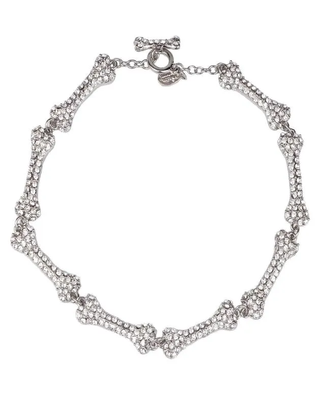 Collier d'os à huit sésection plein de diamants clignotant des diamants à cinq ans