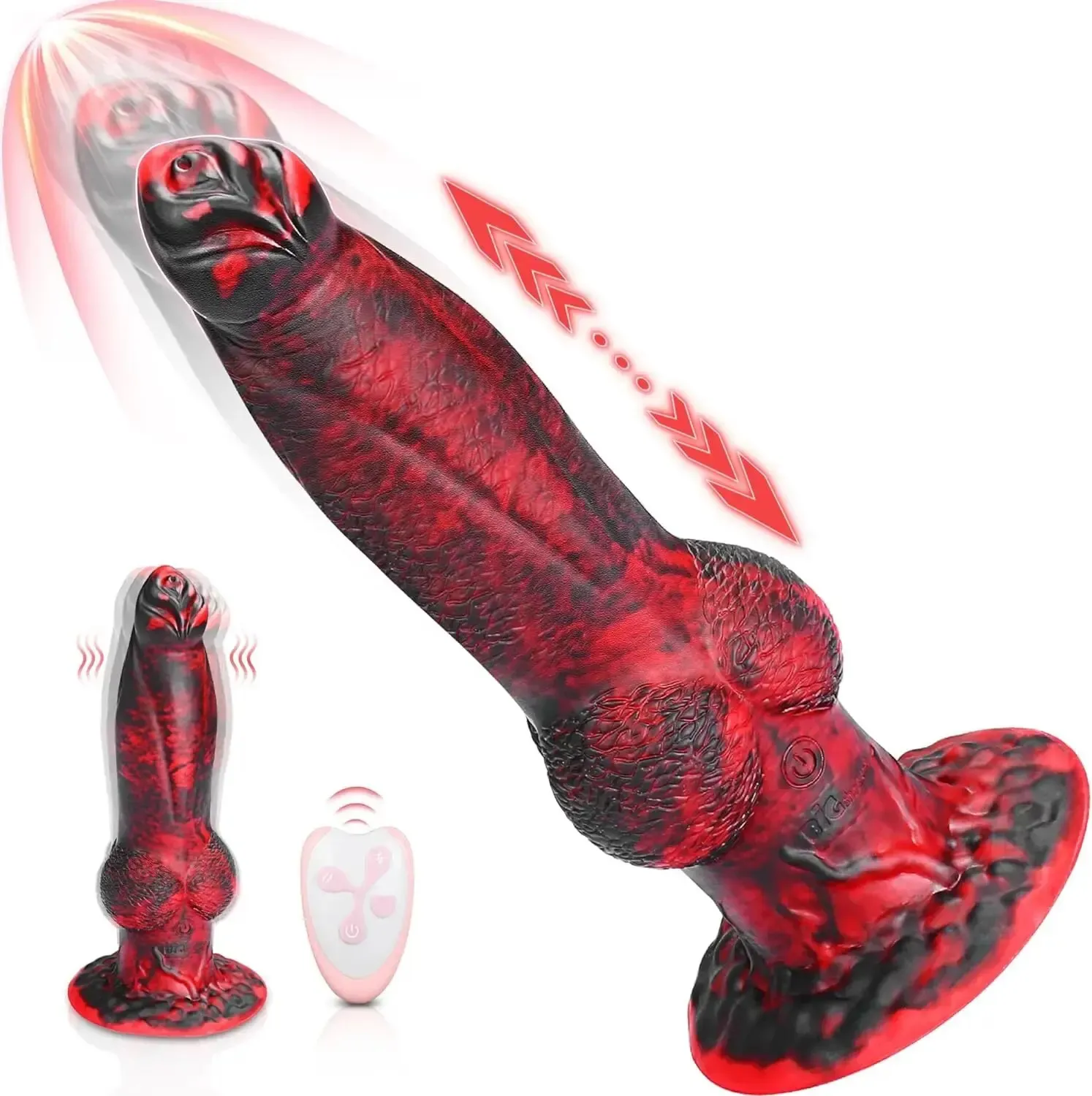 vibrating fantasy dildo Mythical Long Thick Vibrating Fantasy Dildo with Remote Control — BTB Shop main image 1