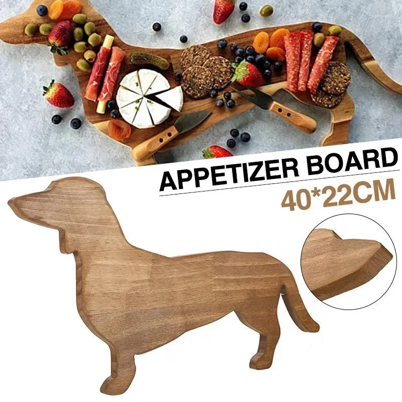 装飾的な置物木製の食前酒ボード子犬形状前菜チーズ炭火焼きパーティーピクニック用品食品盛り合わせホームテーブルの装飾
