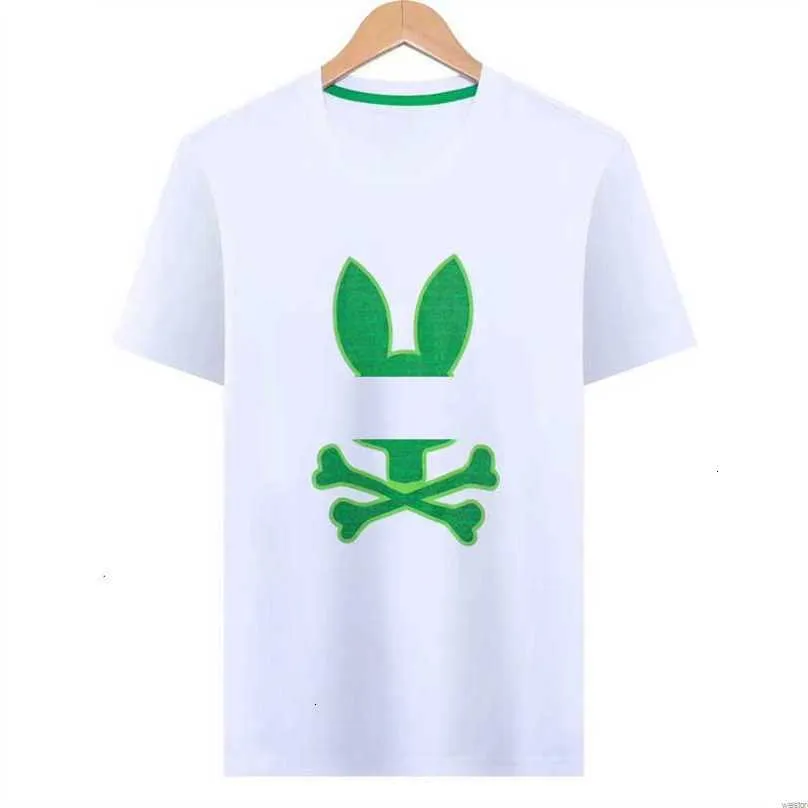 2024 Psyco Bunny Gömlek Amerikalı Tasarımcı Kafatası Tavşan Desen Pamuk Tshirt Tees Erkek Kadın İş Gündelik Kısa Kollu Yaz T-Shirt 1txn