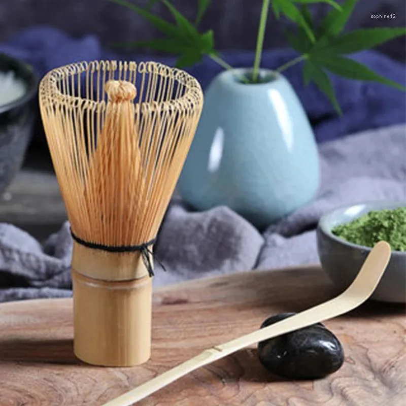 Ensembles de voiles de thé Matcha Blender Bamboo Green Tea Chasen Brush Tool Cérémonie Japonais Accessoires