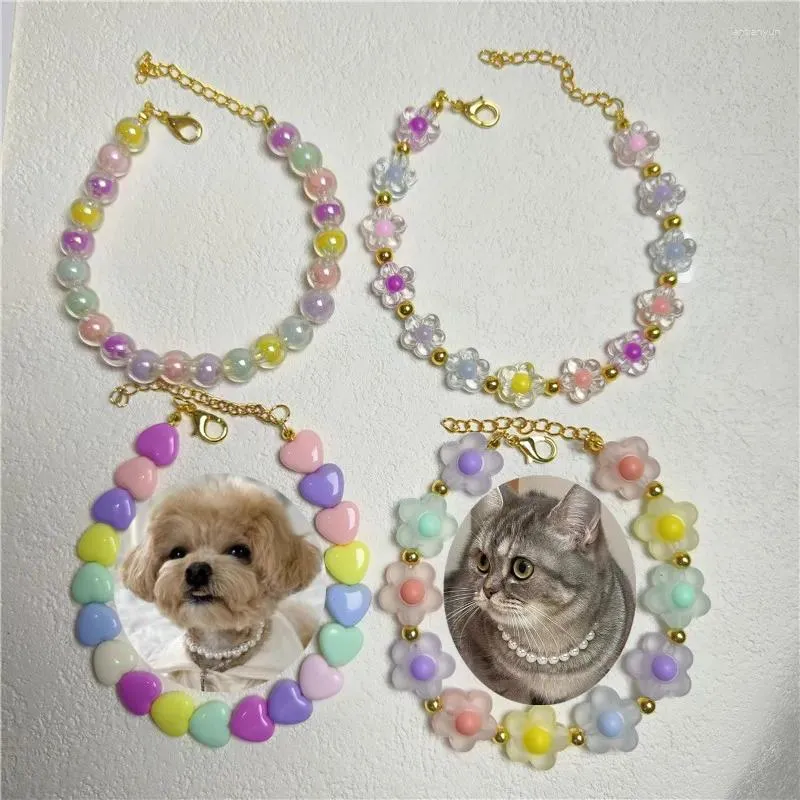 Собачьи воротники роскошные жемчужины ожерелье модные свадебные вечеринки аксессуары для ухода за собой регулируемые ювелирные украшения для маленьких собак кошка