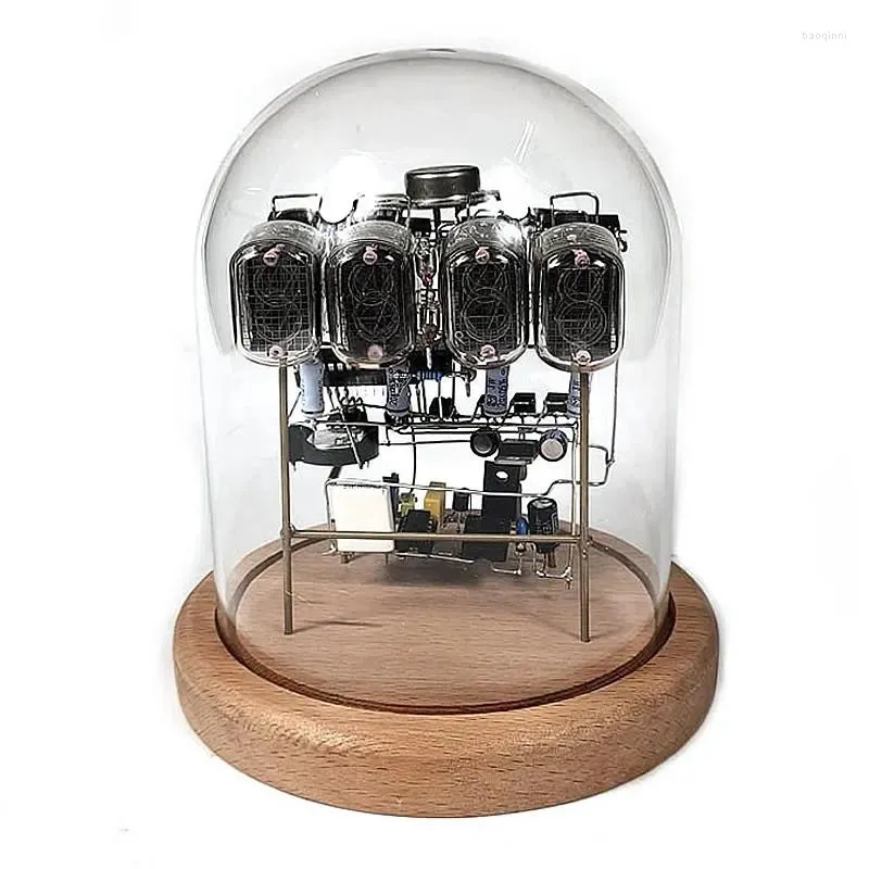 Relógios de mesa Nixie Tube Clock Diy Kit In12 Original Retro Desktop Watch Glass Creative Antique Glow Handmade Gift