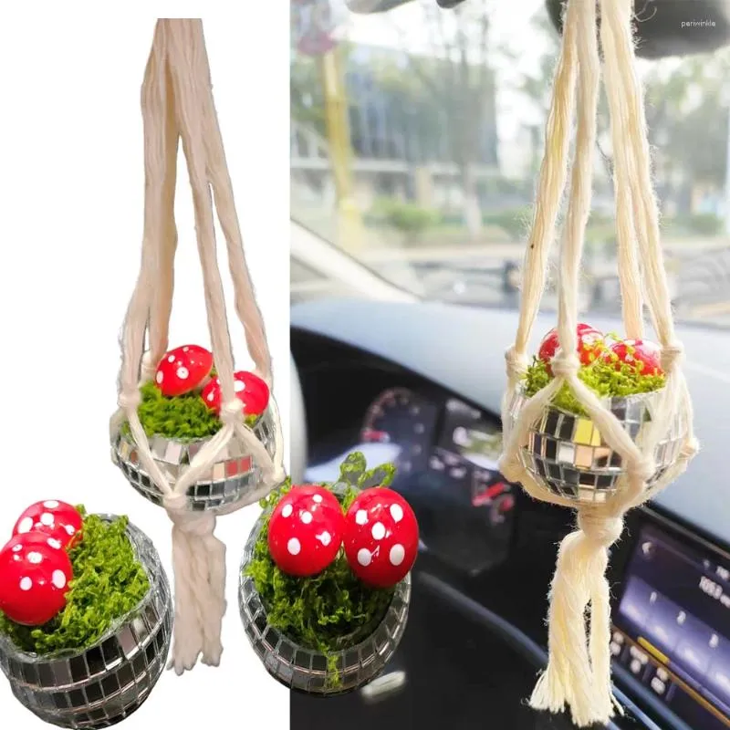 Party Decoration Mushroom Disco Ball Hanging Decorations For Home And Decor Car Interior Rearview Mirror Ornament
