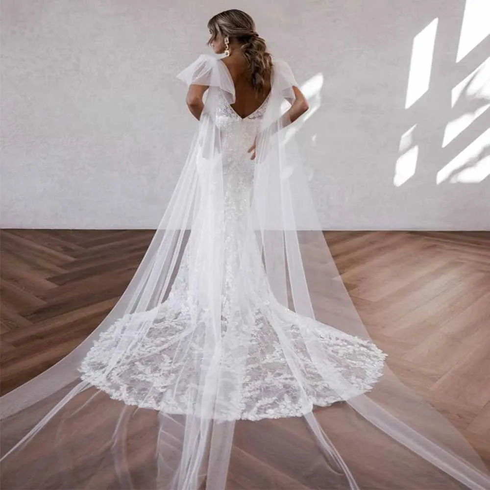 Gioielli per capelli Mantello da donna 1 paio Ali da sposa Velo da sposa Maniche rimovibili Spalle Copri Scialle Accessori per feste da sposa_voghion.com
