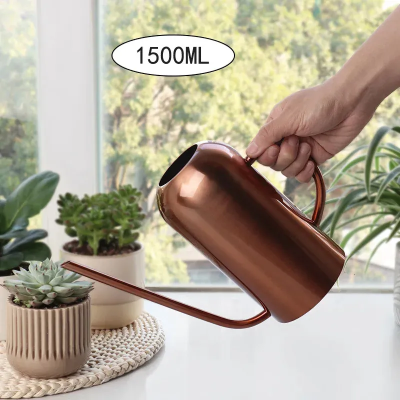 Biringa in acciaio inossidabile pentola in vaso in vaso in vaso può utilizzare la maniglia perfetta per le piante di fiori di acqua per il giardino 240508
