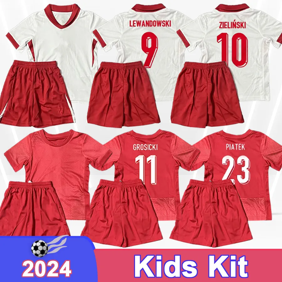 2024 Polen Kids Kids Kit Fußballtrikot