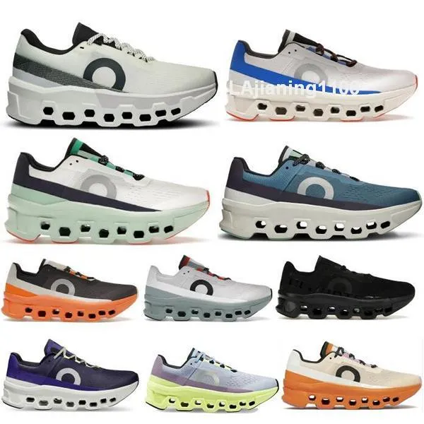 Cloud QC Running Shoes OC Cloudy CloudMonsters Run Monsters 2024 Men Woman Designer Treinador rosa branco e preto tênis laranja cinza tamanho 5 - 12