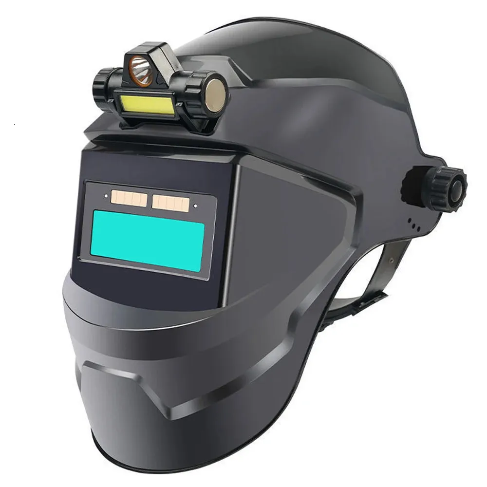 Welding Mask Solar Automatic Dimming Large View True Color 130 High Temperature Resistant Auto Darkening Welding Helmet 240422