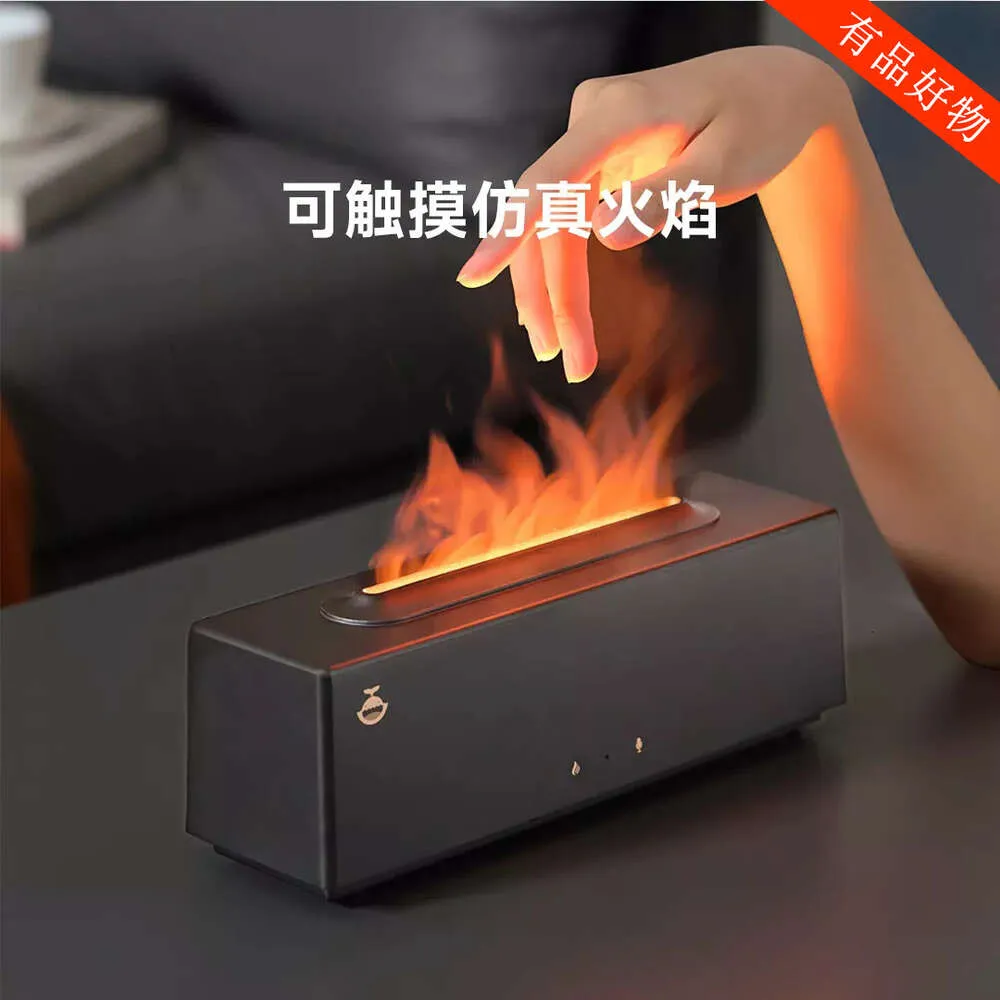 Whale Awakening Sound Picking Flame Fireplace Aromaterapy Hine Hine totalmente automática de pulverização criativa de ar atmosfera de quarto de ar atmosfera leve umidificador leve