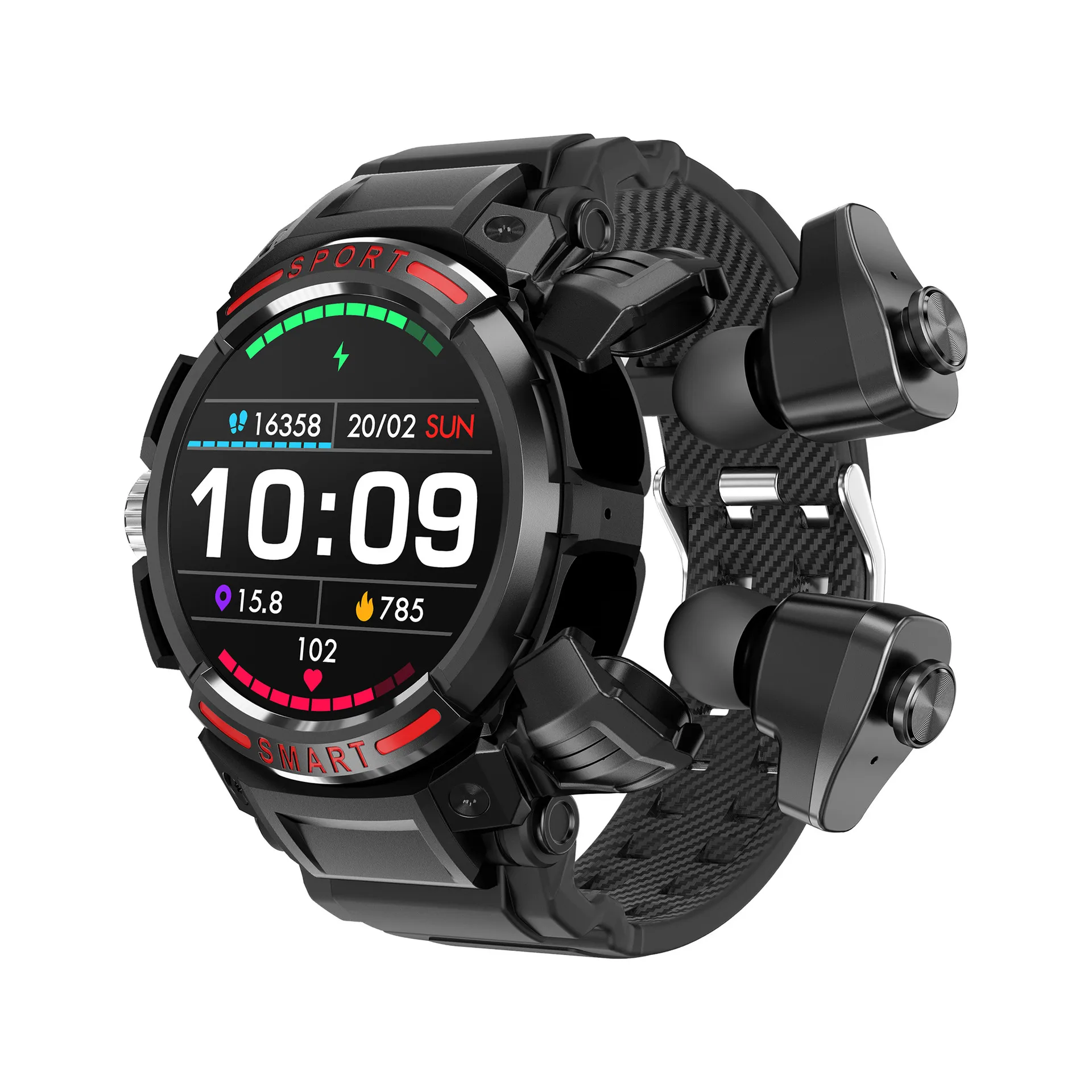 Outdoor Carbonox Smart Watch With Bluetooth NFC Alipay And Heart Rate Monitoring Three Proofing Two In One Call From Zw35255ww 100.51 DHgate.Com