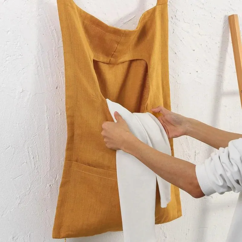 Tvättväskor linne över dörren hängande hamnarväska med botten blixtlåsficka spara förvaring för smutsiga kläder hemresor