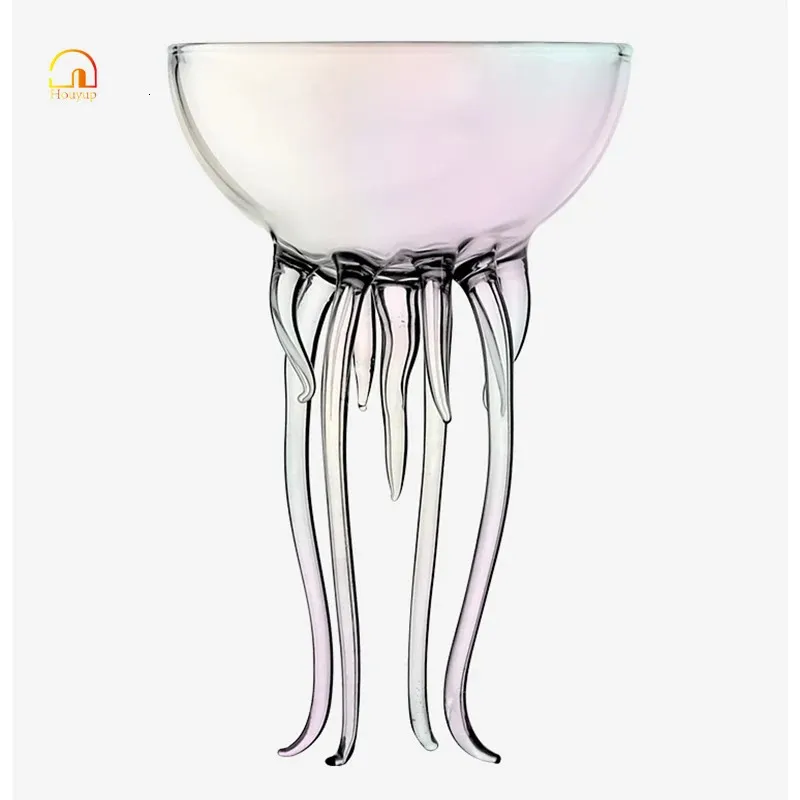 Houyup 150 ml Creative Cocktail Glass Transparent Jellowish Cup Sok High Glass okrągły szampan z napojami szampanowymi 240510