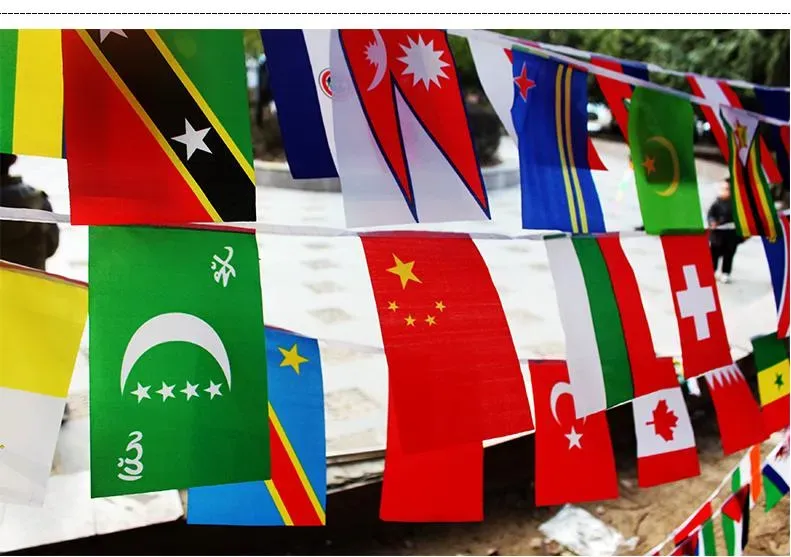 world country flags string countries flag foreign flags hanging string flag party decorate different nations