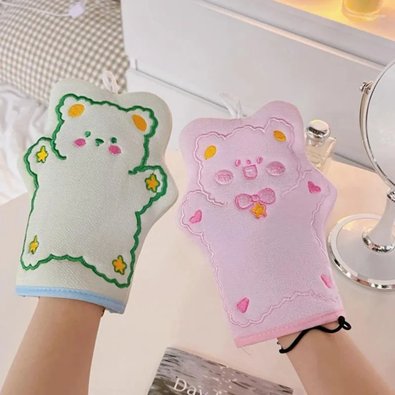 Serviette kawaii douche de dessin animé épaissison de bain magique de peluling gant gant exfoliant le retrait de bronzage kessa produits de nettoyage de baignade